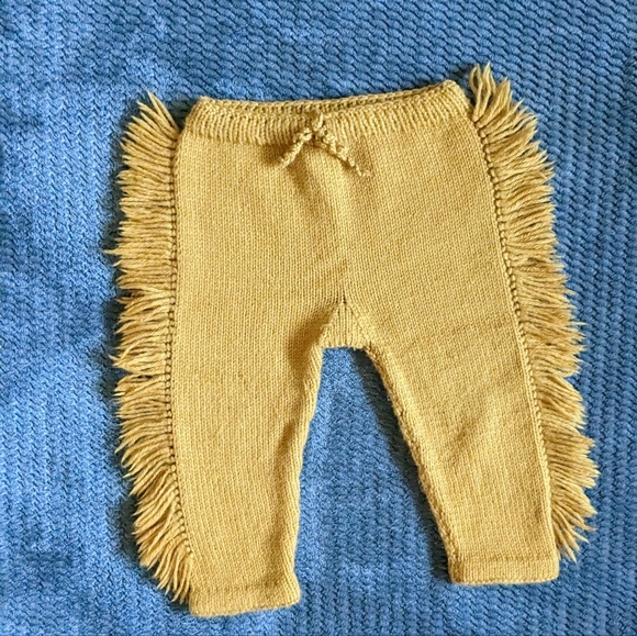 Cowboy Western Fringe Knit Pants Handmade Toddler OS - Picture 6 of 6